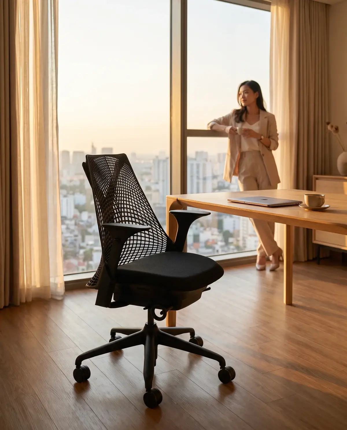 Herman Miller Sayl — golden hour by the window